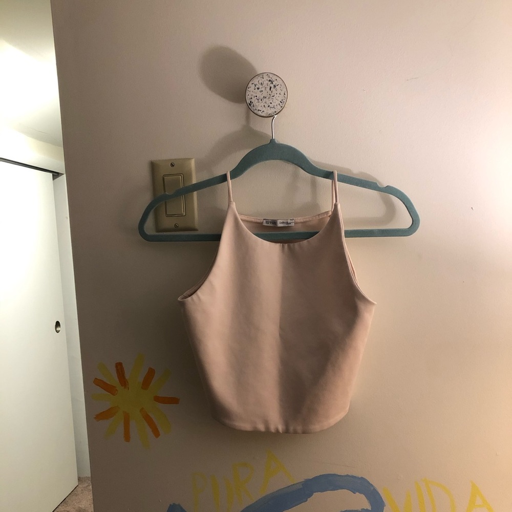 Zara light pink crop top